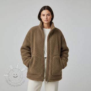 Kabátovina TEDDY soft taupe