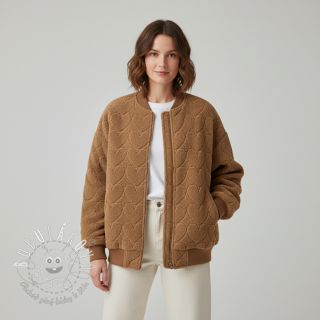 Kabátovina TEDDY Hearts in hearts brown
