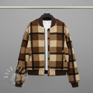 Kabátovina Bouclé Squares design E