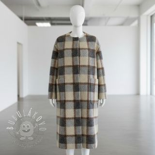 Kabátovina Bouclé Squares design D