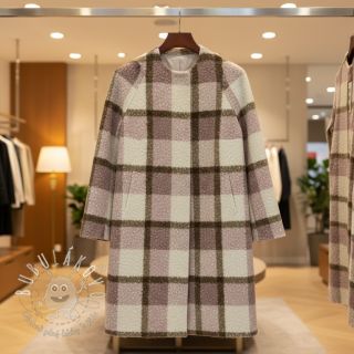 Kabátovina Bouclé Squares design C