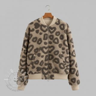 Kabátovina TEDDY Hearts sand