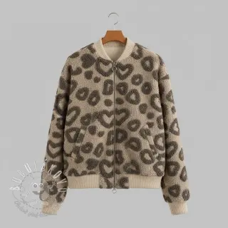 Kabátovina TEDDY Hearts sand