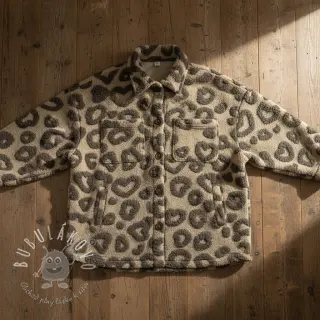 Kabátovina TEDDY Hearts sand