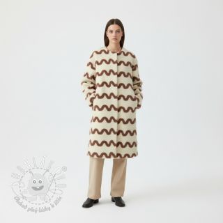 Kabátovina TEDDY JACQUARD Waves camel