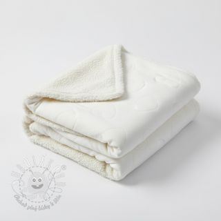 Kojenecký plyš TEDDY Hearts off white