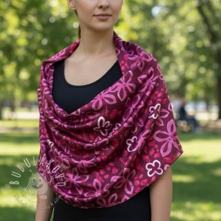 Satén ROYAL MICRO Abstarct bordeaux