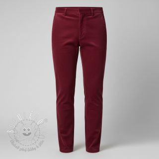 Menčester 6W WASHED STRETCH dark red