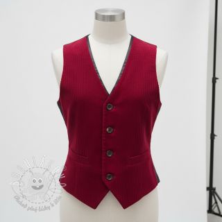 Menčester 6W WASHED STRETCH dark red