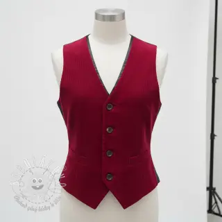 Menčester 6W WASHED STRETCH dark red
