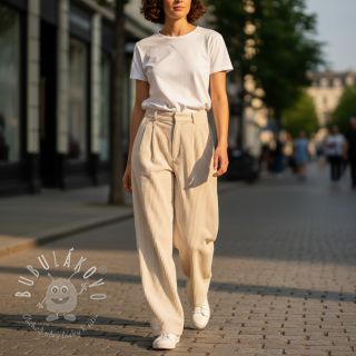 Menčester 6W WASHED STRETCH off white