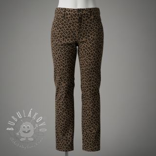 Menčester STRETCH Little Leopard taupe