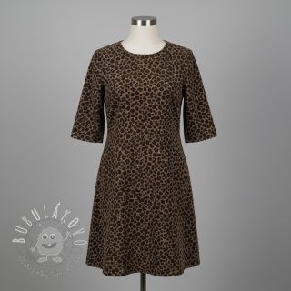 Menčester STRETCH Little Leopard taupe