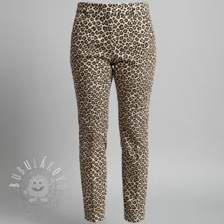 Menčester STRETCH Little Leopard light sand