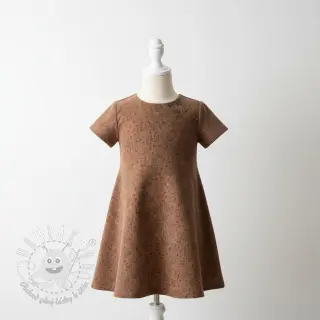 Menčester STRETCH Little foxes taupe