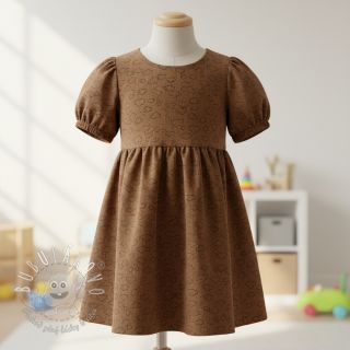 Menčester STRETCH Little clouds taupe