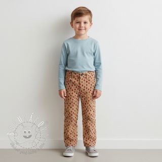 Menčester STRETCH Little strawberries sand