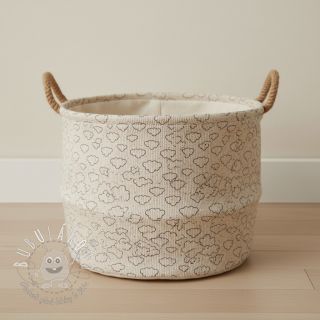 Menčester STRETCH Little clouds light sand