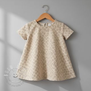 Menčester STRETCH Little love light sand