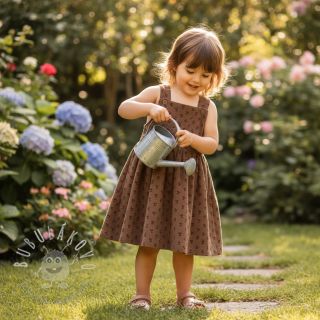 Menčester STRETCH Little cherry taupe