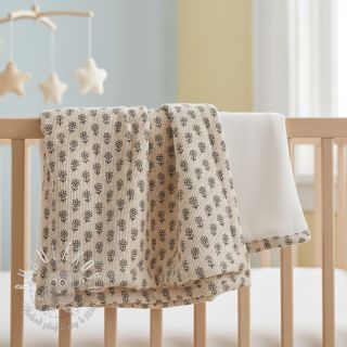 Menčester STRETCH Little flower light sand