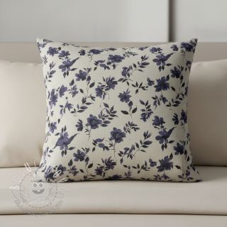 Dekoračná látka Linenlook Night flowers digital print