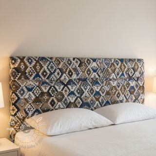 Dekoračná látka jacquard Kilim cobalt havane