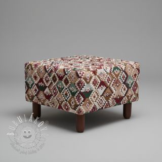 Dekoračná látka jacquard Kilim fuchsia vert