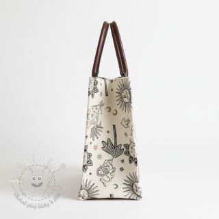 Dekoračná látka jacquard Pygmalion ecru noir