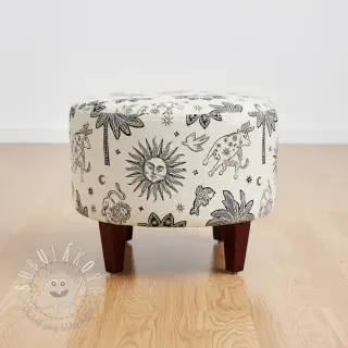 Dekoračná látka jacquard Pygmalion ecru noir