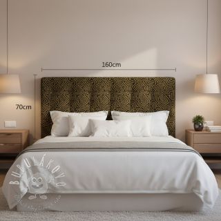 Dekoračná látka jacquard Mesopotamie noir jaune