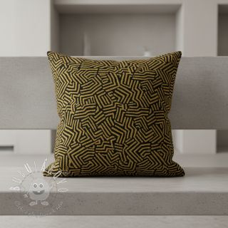Dekoračná látka jacquard Mesopotamie noir jaune