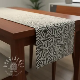 Dekoračná látka jacquard Mesopotamie allover graphite