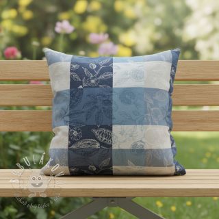 Dekoračná látka FRENCH TABLE CLOTH JACQUARD Cabosse allover indigo