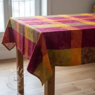 Dekoračná látka FRENCH TABLE CLOTH JACQUARD Cabosse allover harissa