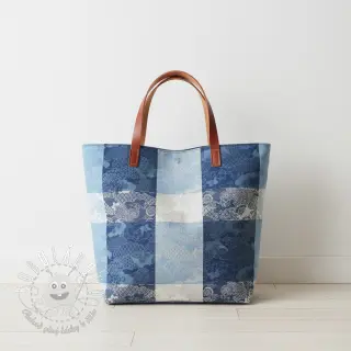 Dekoračná látka FRENCH TABLE CLOTH JACQUARD Niwa allover indigo