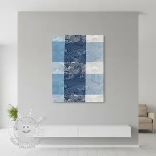 Dekoračná látka FRENCH TABLE CLOTH JACQUARD Niwa allover indigo