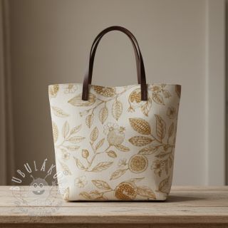 Dekoračná látka RUSTIC VINTAGE PRINT Granata peanut