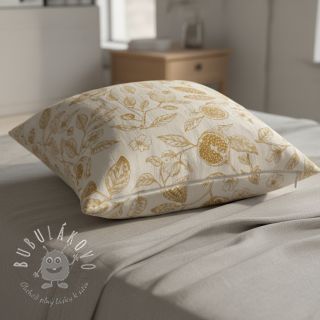 Dekoračná látka RUSTIC VINTAGE PRINT Granata peanut