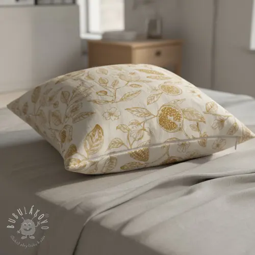 Dekoračná látka RUSTIC VINTAGE PRINT Granata peanut