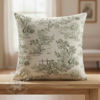 Dekoračná látka RUSTIC VINTAGE PRINT Gabrielle kaki