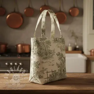 Dekoračná látka RUSTIC VINTAGE PRINT Gabrielle kaki