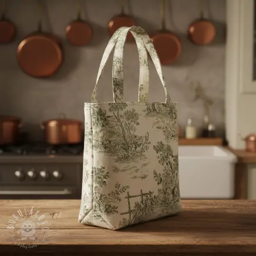Dekoračná látka RUSTIC VINTAGE PRINT Gabrielle kaki