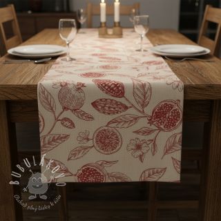 Dekoračná látka RUSTIC VINTAGE PRINT Granata groseille