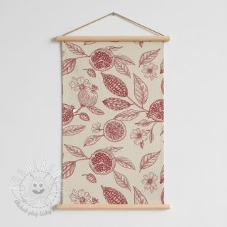 Dekoračná látka RUSTIC VINTAGE PRINT Granata groseille