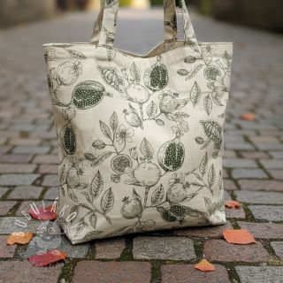 Dekoračná látka RUSTIC VINTAGE PRINT Granata kaki