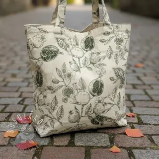 Dekoračná látka RUSTIC VINTAGE PRINT Granata kaki