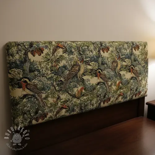 Dekoračná látka GOBELIN PREMIUM Bird Heritage Forest