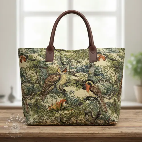 Dekoračná látka GOBELIN PREMIUM Bird Heritage Forest