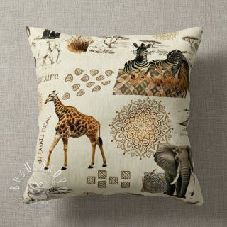 Dekoračná látka Linenlook Wildlife Safari Trip digital print